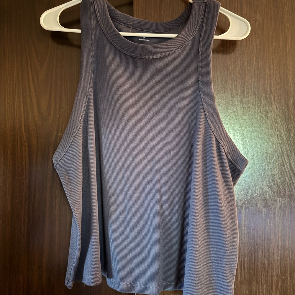 Old Navy Blue Tank Crop